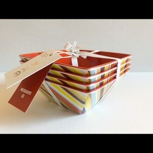 Missoni for Target Multistripe Print Melamine Cereal Bowl 4 pack
